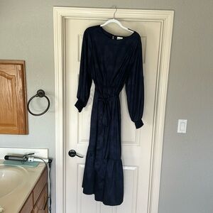 Ava & Viv long sleeve navy maxi dress